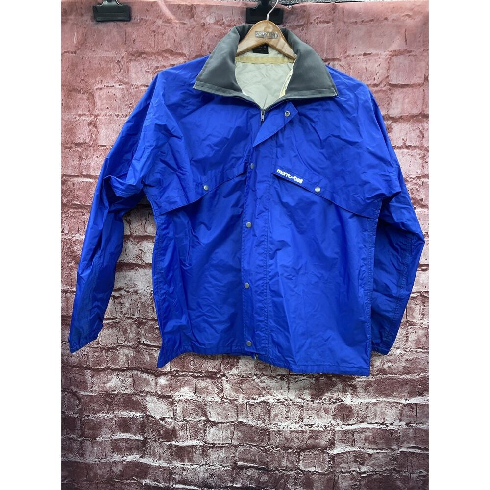 Montbell Mont-Bell Women's Nylon Jacket with Hood Size-S Blue Waist Drawstring